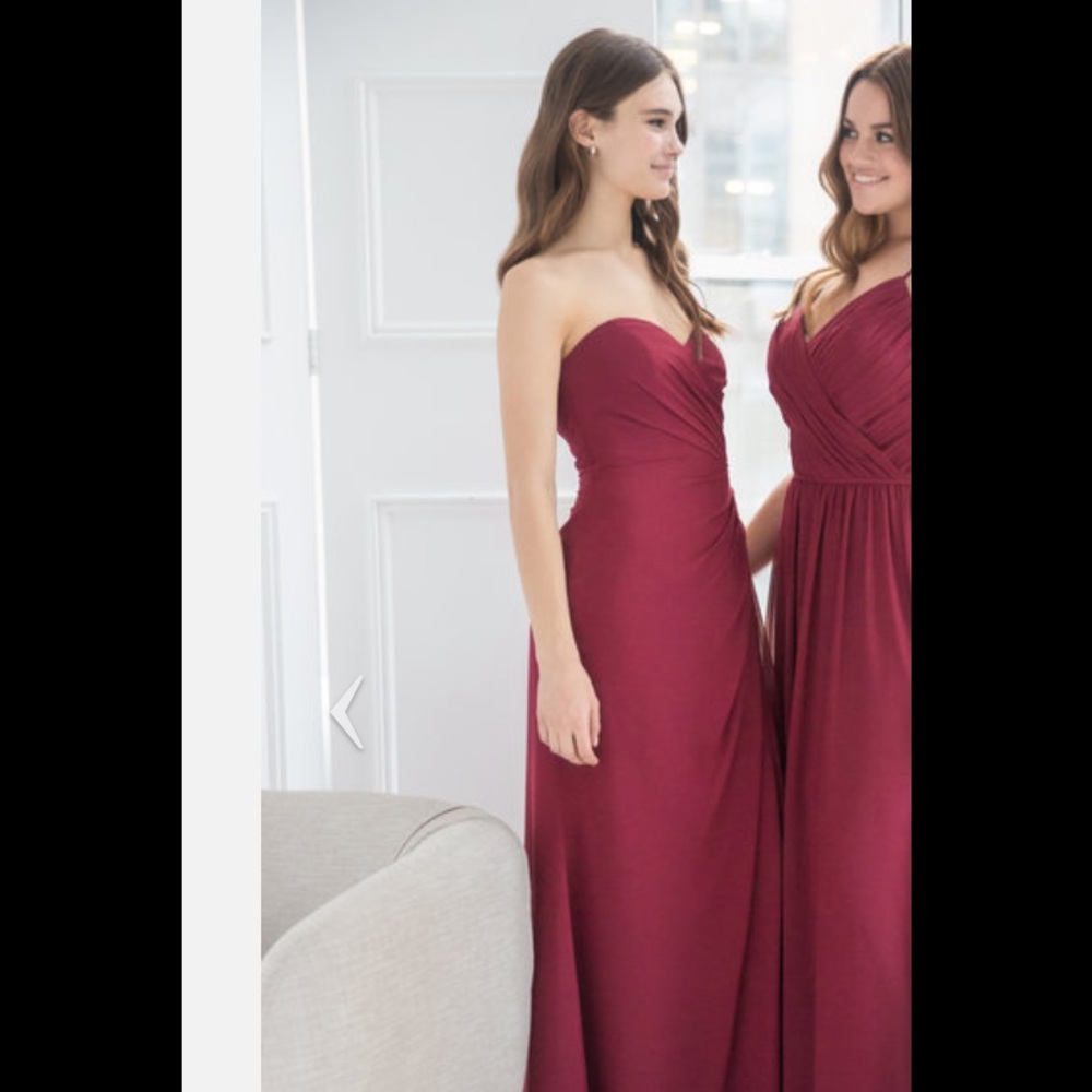 Hayley Paige Occasions A-line chiffon strapless gown